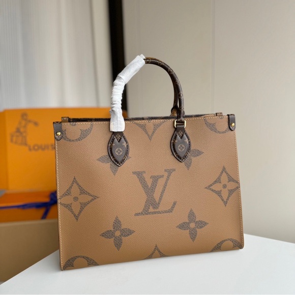 Louis Vuitton Brown Monogram Tote Bag - Picture 3 of 9